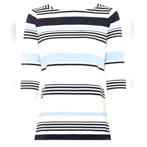 NWT Olsen Blue Striped Top